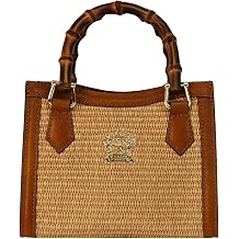 Pratesi Leather Bag for Women Capri S498/PCE - Summer Brown Made in Italy