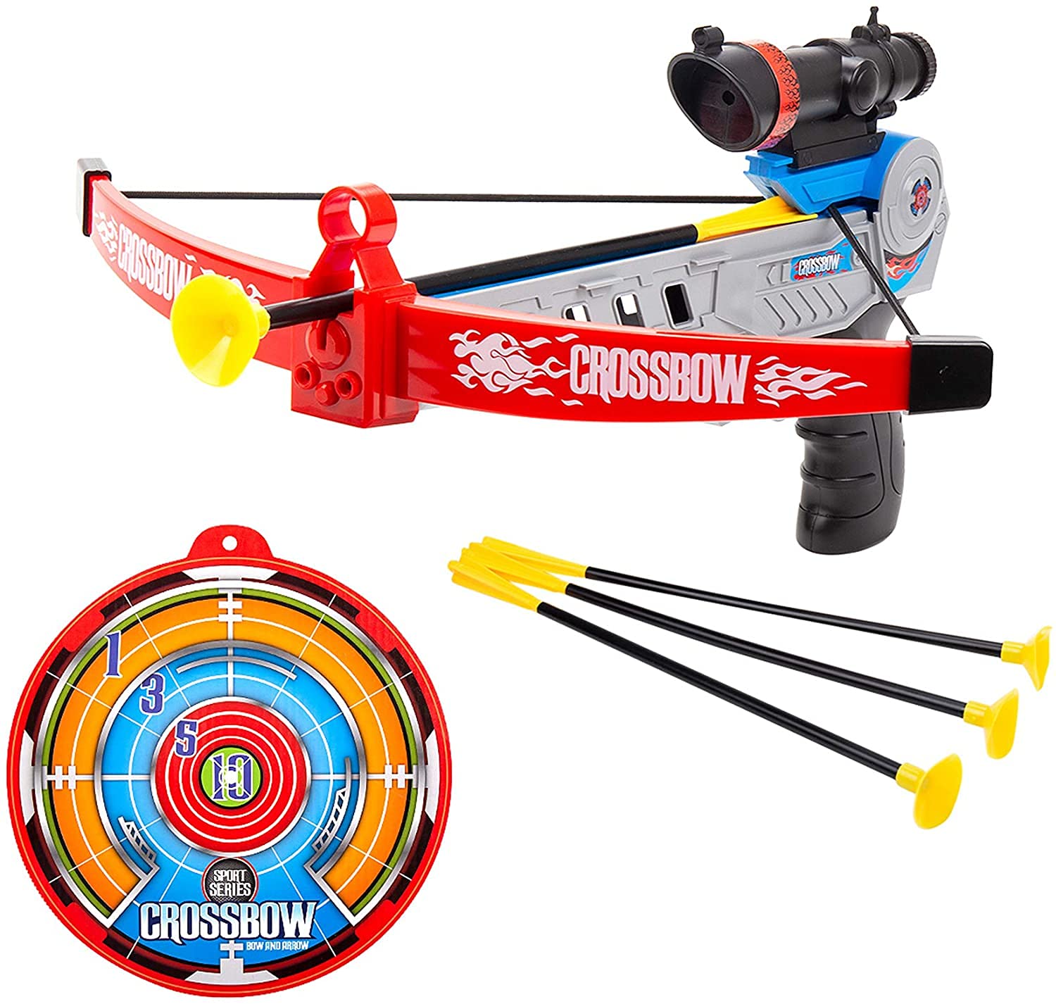 Kivian Children's Shooting Toy Bow with 3 Suction Cups Arrows