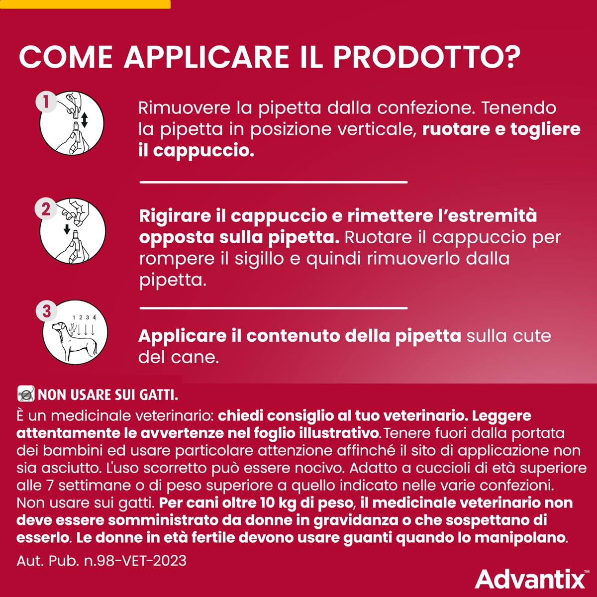 Advantix Petit Chien - 4 à 10 kg - 6 pipettes