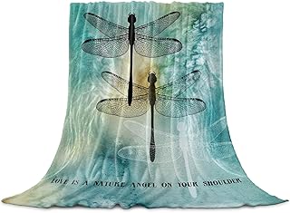 Dragonfly Throw Blanket Flannel Fleece Blanket Soft Cozy Fuzzy Comfy Warm Cute L - Compare price