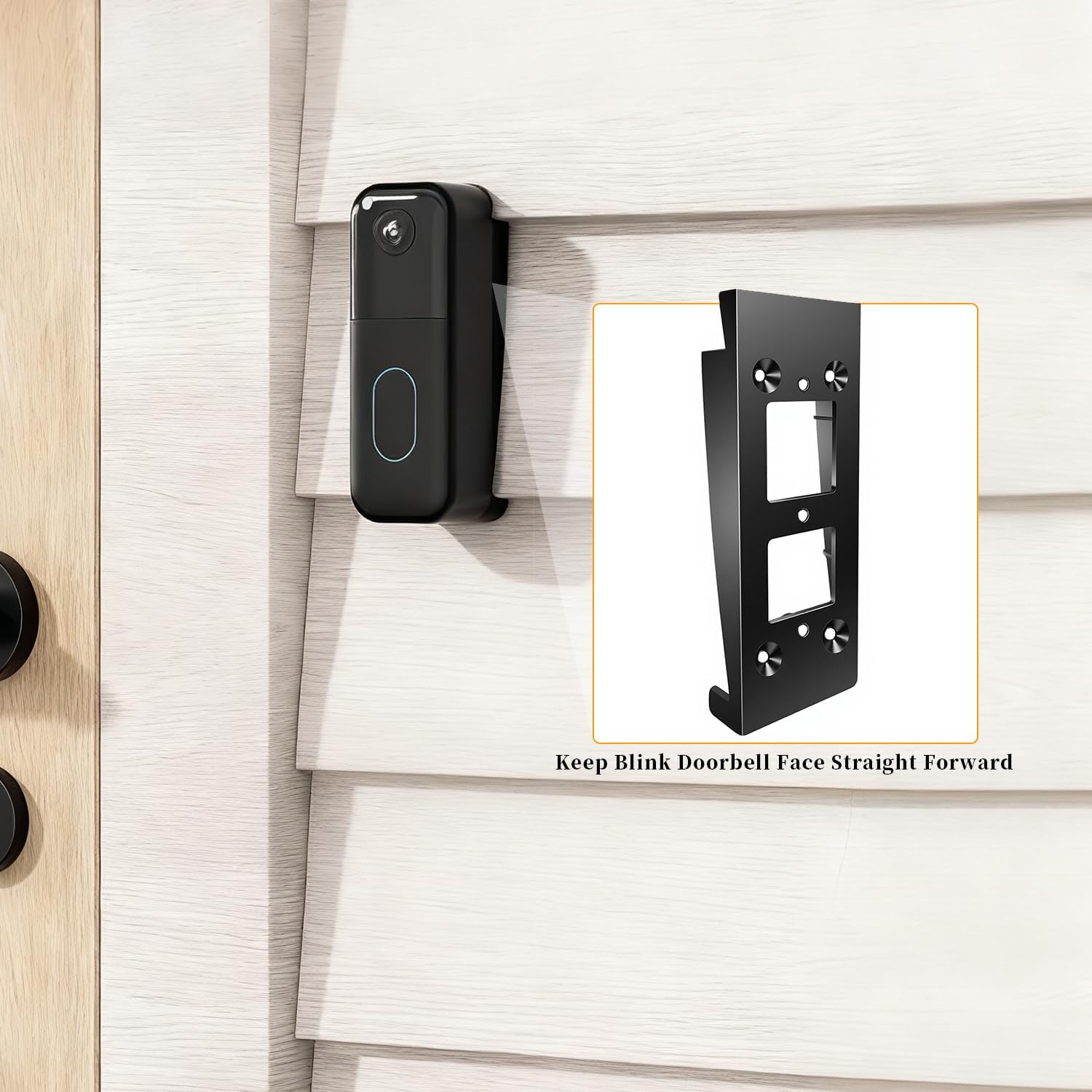 3 Pack Ring Doorbell Siding Mount/Only for 4" Vinyl Siding Angle Adjustment Mount for Ring Wired Doorbell Plus & Pro 2025 and All-New Blink Video Doorbell Camera 2nd Gen (3)
