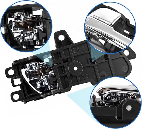 Miniatura 6 de Manija de puerta interior cromada delantera o trasera izquierda del lado del conductor para Hyundai Sonata 2011-2015 reemplaza 826103S010 82610-3S010
