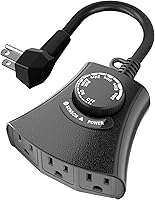 Vista 11 de HBN Temporizador de luz exterior impermeable, resistente a la intemperie, sensor de luz de atardecer a amanecer, temporizador de cuenta regresiva