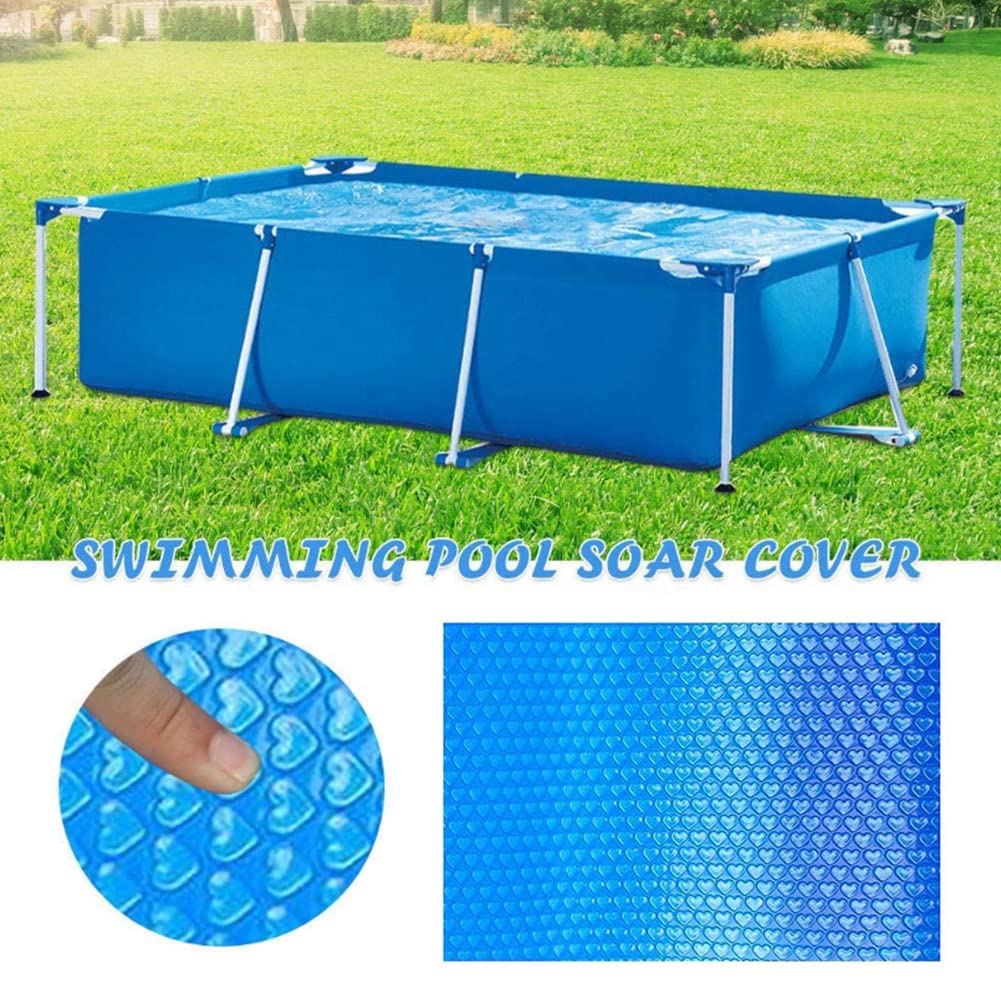Bâche Solaire Rectangulaire pour Piscine Bâche À Bulles Couverture De Piscine Solaire Rectangulaire | Couverture De Protection Piscine Solaire Chauffage De Bassin Outdoor Jardin 300x200cm