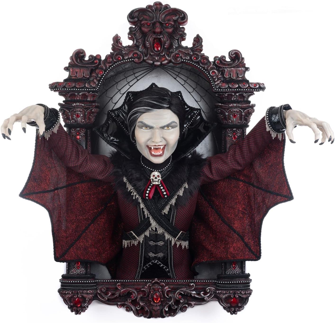 Katherine's Collection 2023 34" Count Blade Vonbitten in Window Wall Piece, Red/Black