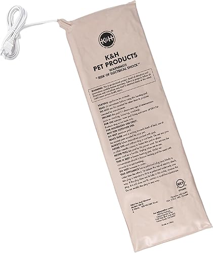 Calentador de cama para mascotas K&H Manufacturing, tostado, M, Blancos & canelas