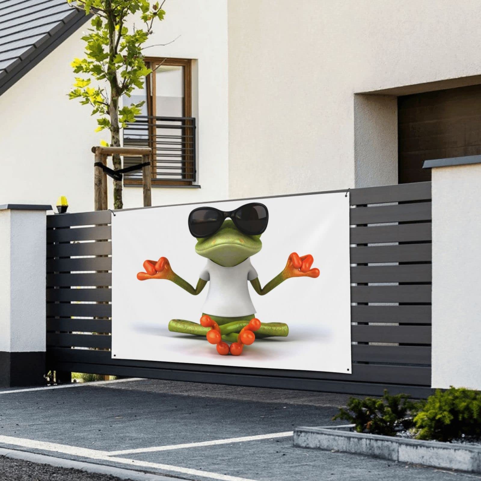 Delerain Gartenflagge Mit Frosch-Motiv – Doppelseitig, Wetterfest & Perfekt Für Garten, Terrasse Oder Hof