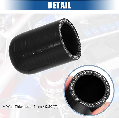 Miniatura 4 de uxcell 1 Unidades 1.378 in ID Silicona Tapa de Refrigerante con Abrazadera para Calentador de Refrigerante Bypass Vacío Puerto de Agua Negro