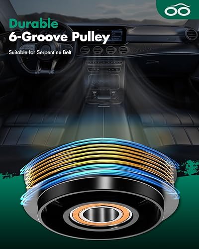 Miniatura 5 de SCITOO Conjunto de bobina de embrague del compresor de CA apto para D-odge Nitro para J-eep Liberty 3.7L 2006 2007 2008 CO 10900C