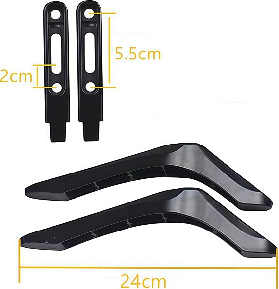 Tv Pedestal Feet Stand Mount, Universal TV Base Stand Compatible with Most 32-55 Inch TV, TV Stand Legs Smart TV Table Top Stand, Flat Panel Tv Replacement Base, No Drilling Required Loopunk