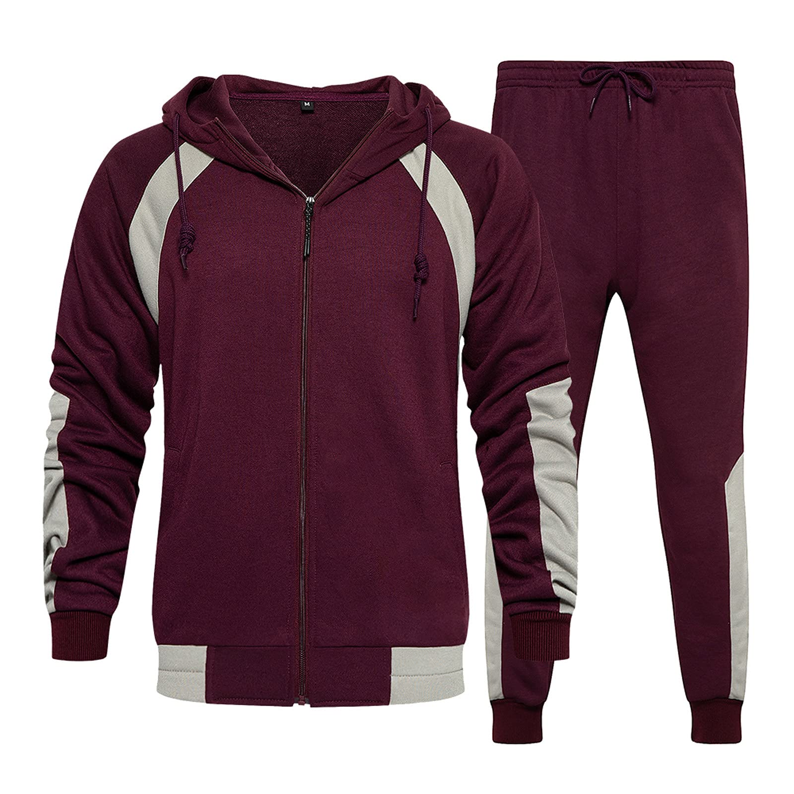 Tuta Ginnastica Uomo - Uomo 2 Pezzo Outfit Solido A Maniche Lunghe O Collo Sports Suit Long Pants Set Completa Invernale Pile