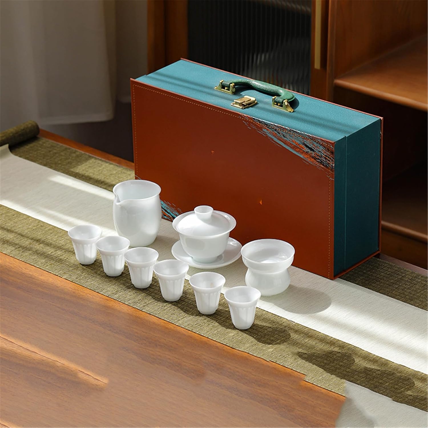 Purple Clay Tea Set - 1 Pot and 2 Cups Special for Parents-set1