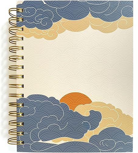 Paper House Productions Zen Sky - Cuaderno encuadernado en espiral de tapa dura de 8 pulgadas