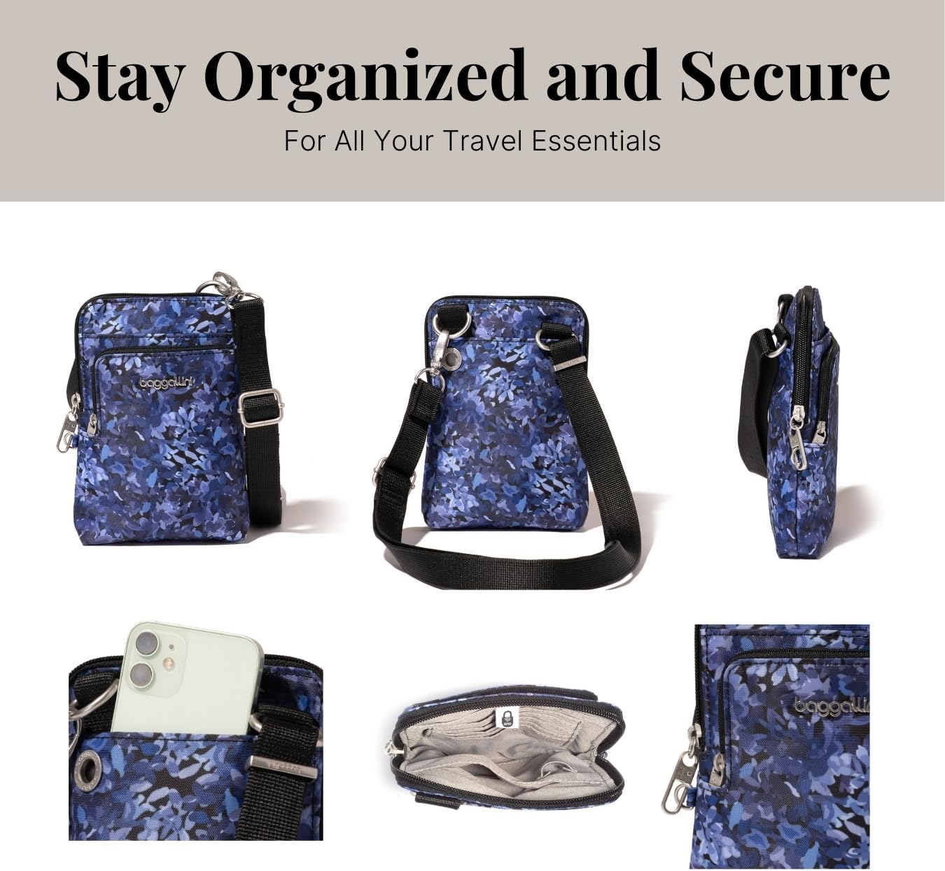 Baggallini womens Securtex Anti-theft Activity Crossbody Bag - Image 5