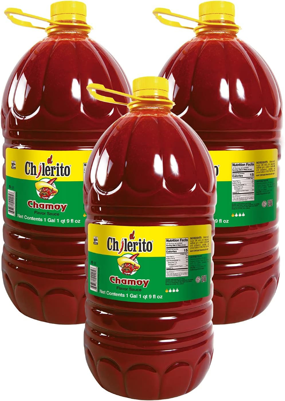 3 Pack Pack EL CHILERITO Sauce Flavor Chamoy 5L/ 166.5 Fl. Oz - Mexican Foods - Excellent For Garnishing Fruits And Snacks - Mexican Flavor - To Share With Friends And Family - Kosher - Natural Ingredients - Chili - Chamoy