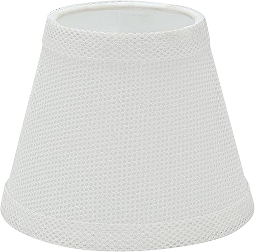 Miniatura 3 de Aspen Creative 32066-2 Juego de pantallas de lámpara con clip con forma de imperio pequeño (paquete de 2), diseño de transición en blanco, 5