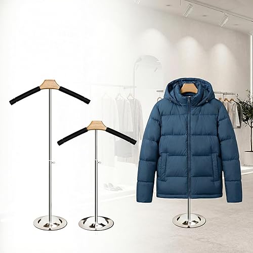 Soporte de exhibición de camisas, altura ajustable, maniquí, torso de 20 a 36 pulgadas, colgadores acolchados de espuma, exhibición de ropa de alta