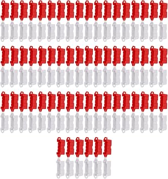 RC Drift Race Road Barriers, Durable Plastic DIY Racing Track Barriers for 1/10 1/14 1/18 Scale RC Cars 120PCS Red and White