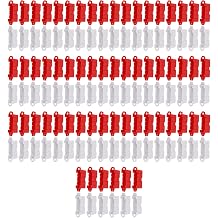 VBESTLIFE RC Drift Race Road Barriers, Durable Plastic DIY Racing Track Barriers for 1/10 1/14 1/18 Scale RC Cars 120PCS Red and White