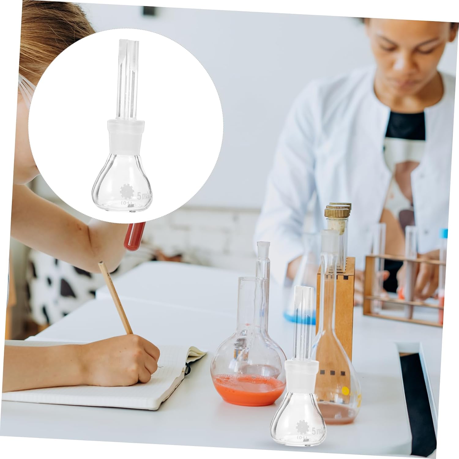 ULTECHNOVO Glass Pycnometer Density Bottle Lab Glassware with Stopper High Temperature Resistant Chemical Shockproof for Liquid Density Measurement in Laboratory and Industrial Use