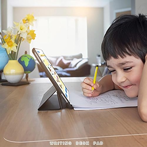 Miniatura 4 de Mantel de plástico transparente, protector de alfombrilla de escritorio, 0.06 pulgadas de grosor, mantel para oficina, comedor, dormitorio,