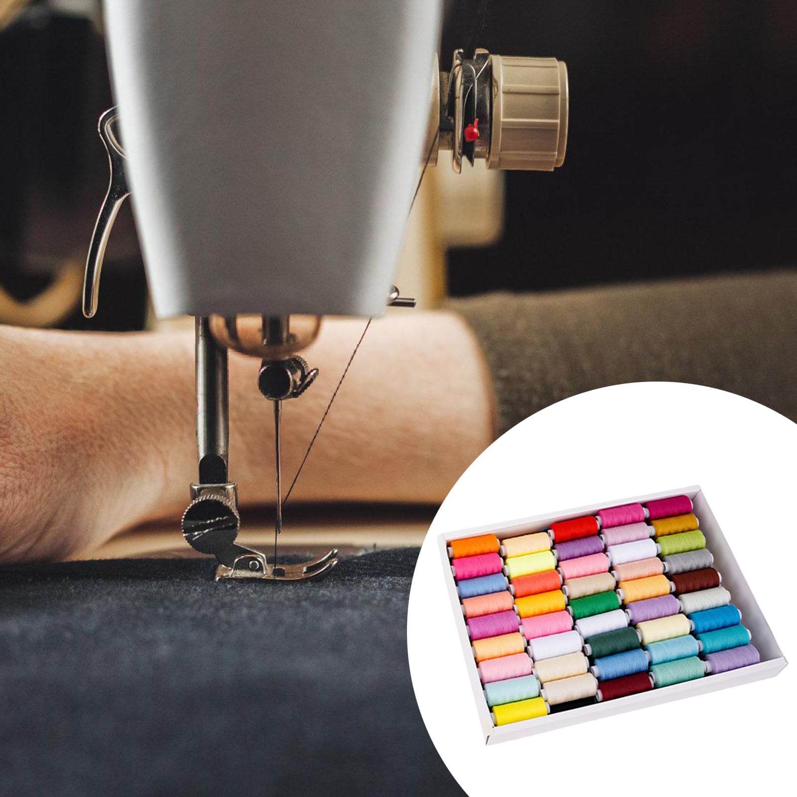 Nähgarn, 88 Spulen Polyester Nähgarn für maschinelles Handnähen, 400 Yards Spule, Polyester Stickerei