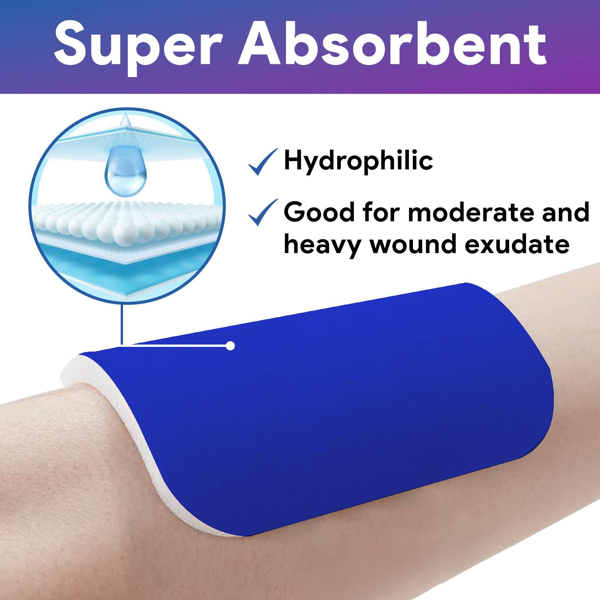blue stone for wound dressing Gentell Blue Foam Dressing