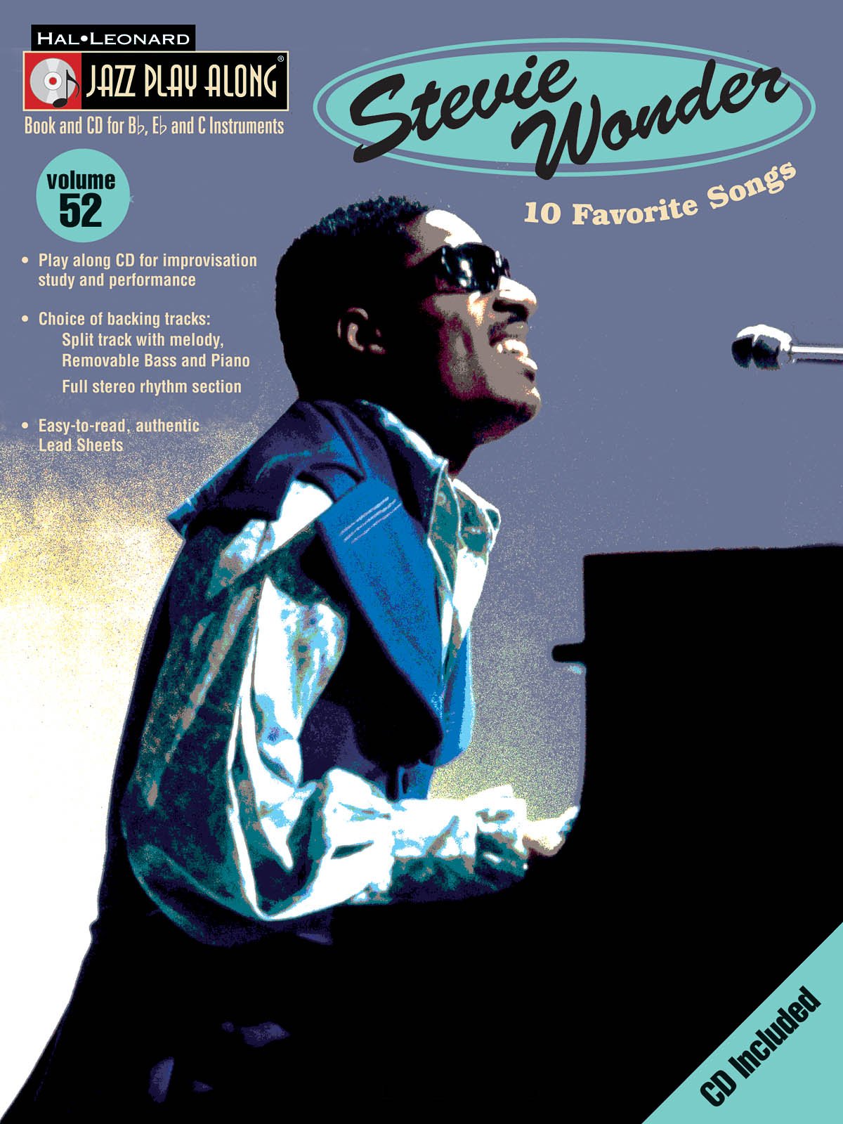 JAZZ PLAY ALONG VOLUME 52 STEVIE WONDER ALL INSTRUMENTS BOOK/CD (Hal Leonard Jazz Play-Along)