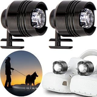 Headlights for Crocs 2pcs, Lights Flashlights Attachment for Crocs, Light Up Charm Accessories for Kids Boys Adults Men Women Crocs Shoes, Clip on Clog Headlights Lights Flashlights for Crock Shoe