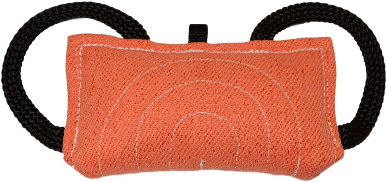 Redline K9 Puppy Bite Pillow Tug Toy 9.5" X 4.75" - French Linen (Orange)