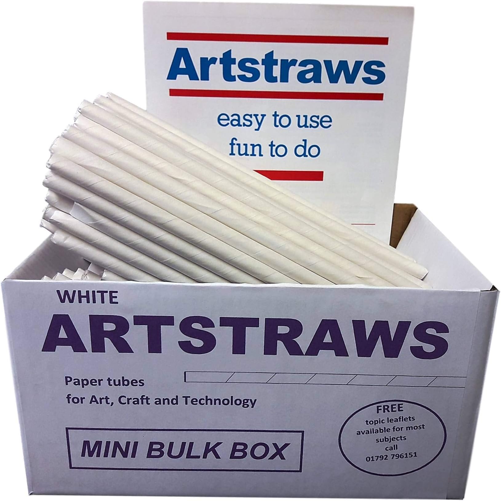 Artstraws White Paper Straws School Pack Art Straws 6mm