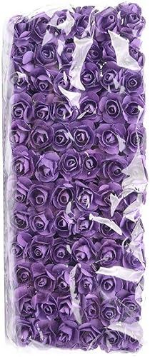 Miniatura 6 de ASkinds 144 piezas de flores artificiales, mini rosas de papel, flores decorativas para boda, floreros para decoración del hogar, guirnalda de