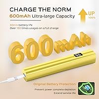 Vista 3 de Lámpara de uñas UV de mano, luz UV brillante de 5 W para uñas de gel, lámpara LED portátil, mini secadora de uñas con pantalla LCD, luz de uñas USB