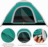 RISEPRO Portable Camping Tent, 2 Person Lightweight Tent, Waterproof Windproof, UV Protection, Perfect for Beach, Outdoor, traveling, hiking, camping, hunting, fishing, etc DC - 3