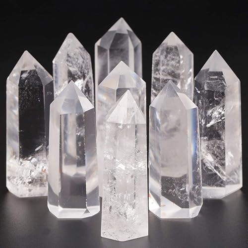 Miniatura 5 de SUNYIK Juego de 7 botellas de cristal de chakras y varita de punto de cristal curativo para meditación de equilibrio de Reiki