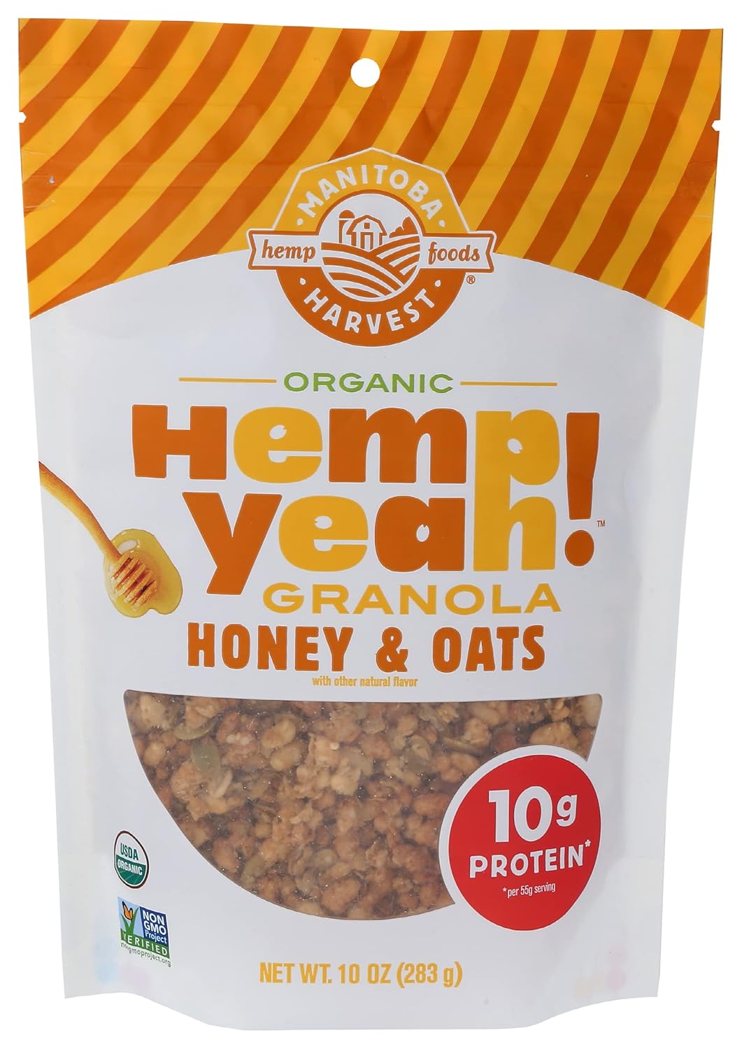 MANITOBA HARVEST Organic Honey & Oats Hemp Yeah! Granola, 10 OZ