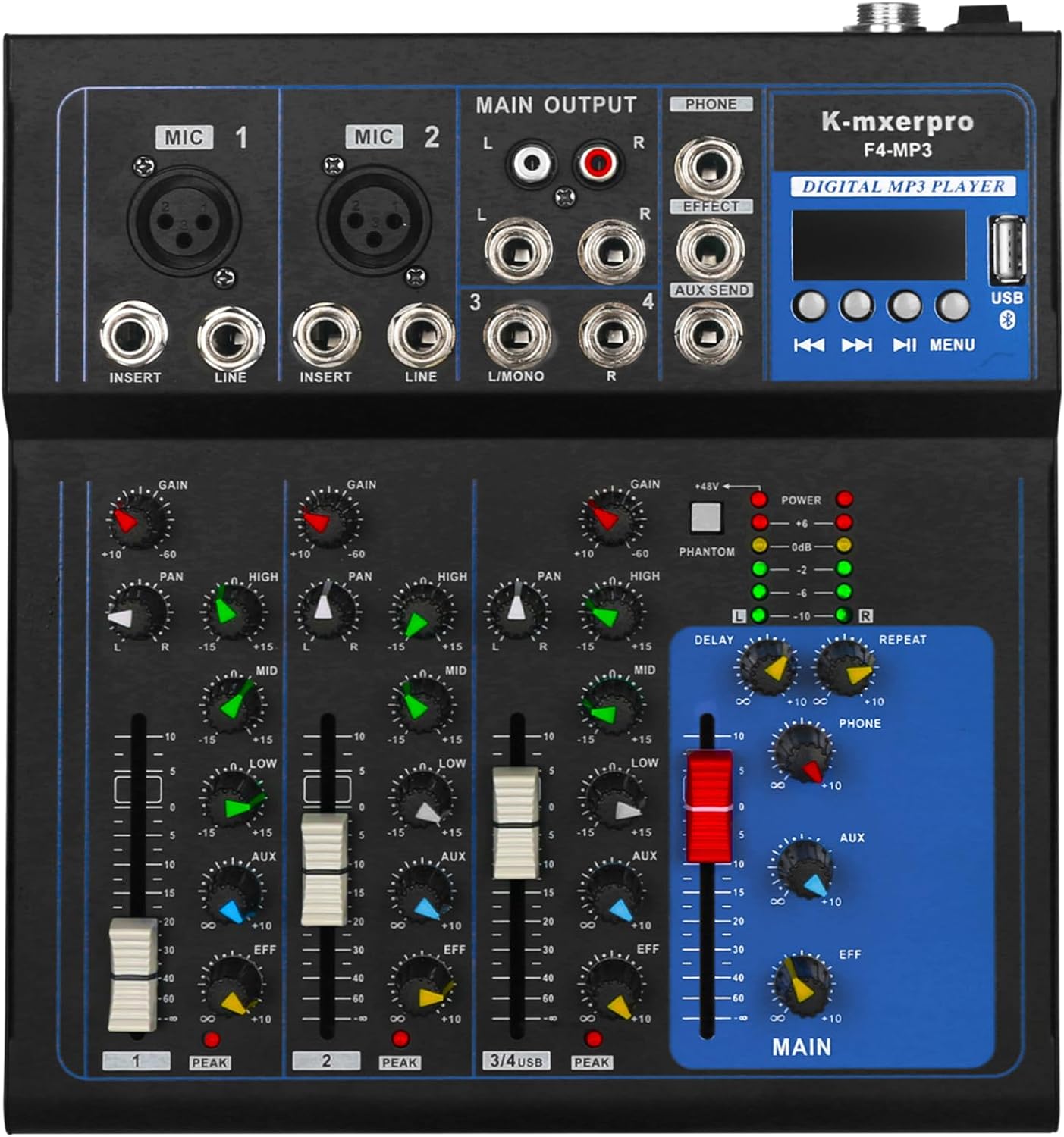 4 Channel Audio Mixer