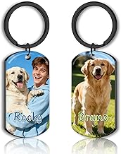 Personalised Keyring for Men Women Photo Keyring for Father's Day Valentine's Day Personalised Gifts with Photos Text for Birthday Christmas