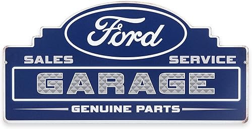 Miniatura 12 de Ford Logo Evolution - Letrero de metal vertical en relieve – Letrero vintage de Ford para garaje o cueva de hombre