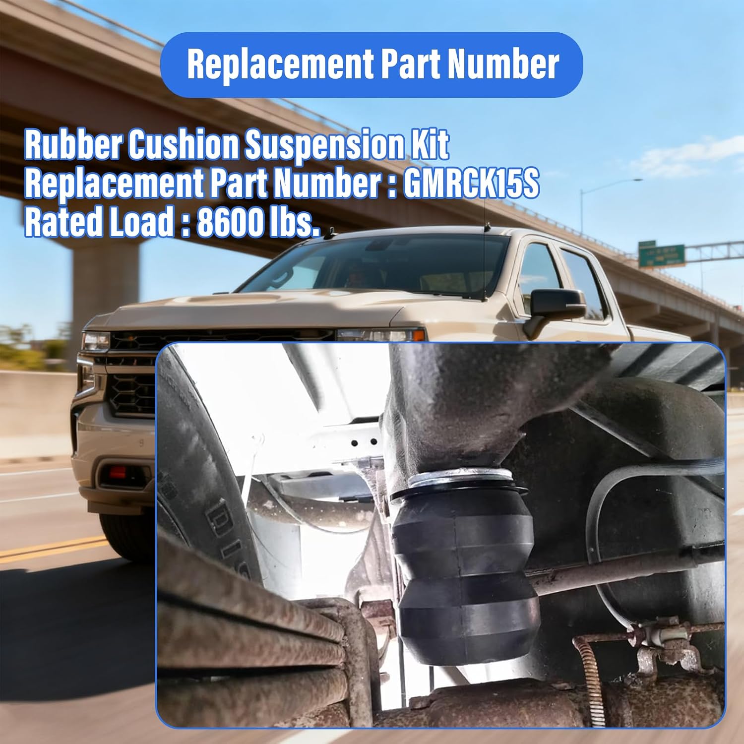Rear Suspension Reinforcement Rubber Helper Spring Kit GMRCK15S