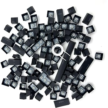 113 Keys Keycaps Compatible with MX Switches Doubleshot Support LED Lighting ABS Keys Keycaps OEM Profile for DIY Gaming Mechanical Keyboard Black
