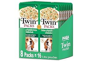 INABA Ciao Twin Packs for Dogs, 1.4 oz Shredded Chicken & Broth...
