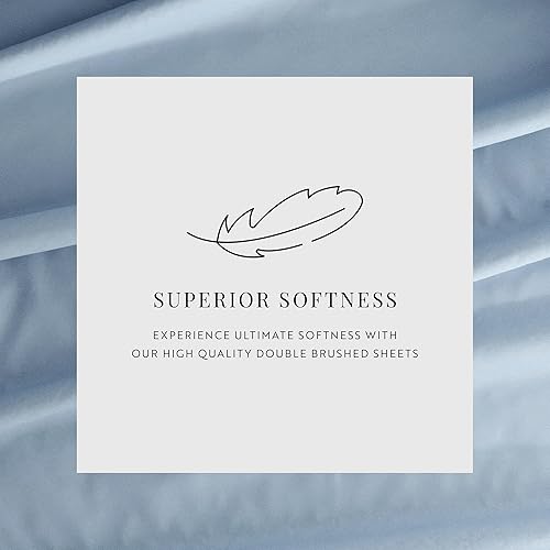 Miniatura 3 de Linen Market Sábanas para cama de tamaño King (azul claro)  Duerme mejor que nunca con estas sábanas King suaves y refrescantes  Bolsillo profundo