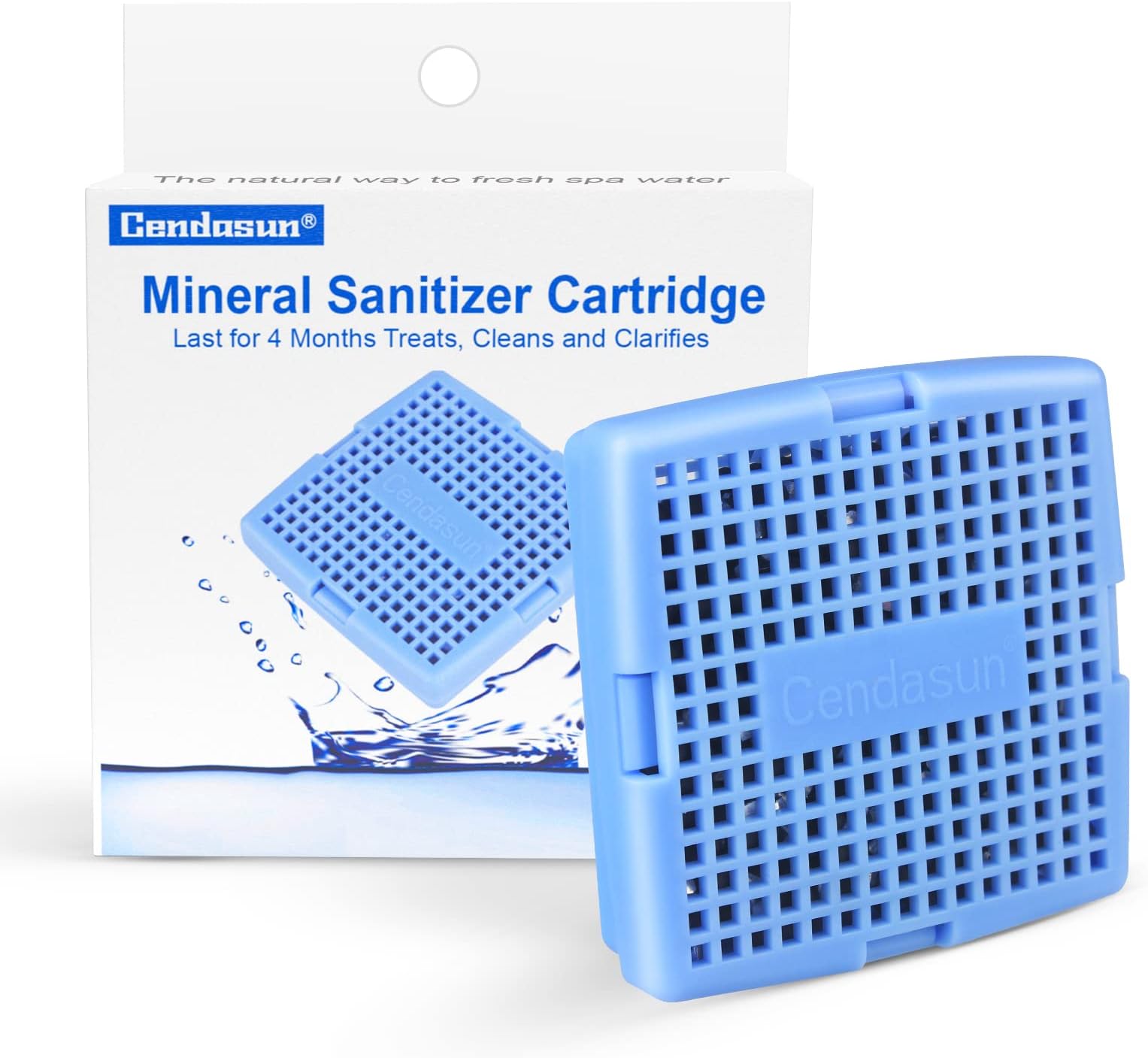 CendasunHot Tub Mineral Sanitizer for Hot Tubs Filter, Sundance Spas Filter, Cleans and Clarifies Last for 4 Months Treats,1 Pack