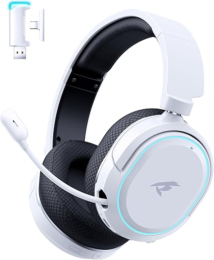 White Blackshark V3 Xbox Headset: Razer Bets on White to Modernize its Competitive Headset 6 71CyGyhP8ZL. AC SX425 Wireless Gaming Headset, 7.1 Surround Sound, 2.4GHz USB Gaming Headphones with Bluetooth 5.4, 100H Battery, ENC Noise Canceling Mic, RGB Light, Wireless Headset for PC PS5 PS4 Mac Switch (Black-White)