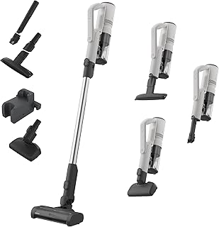 Electrolux Clean 500 Stick Aspirador EP51AH18SW, Aspirador Inalámbrico 2 en 1, hasta 50 min Tiempo de Funcionamiento, Boquilla MultiFloor con LED y Anti-Enredo, Boquilla para Mascotas para Pelo de