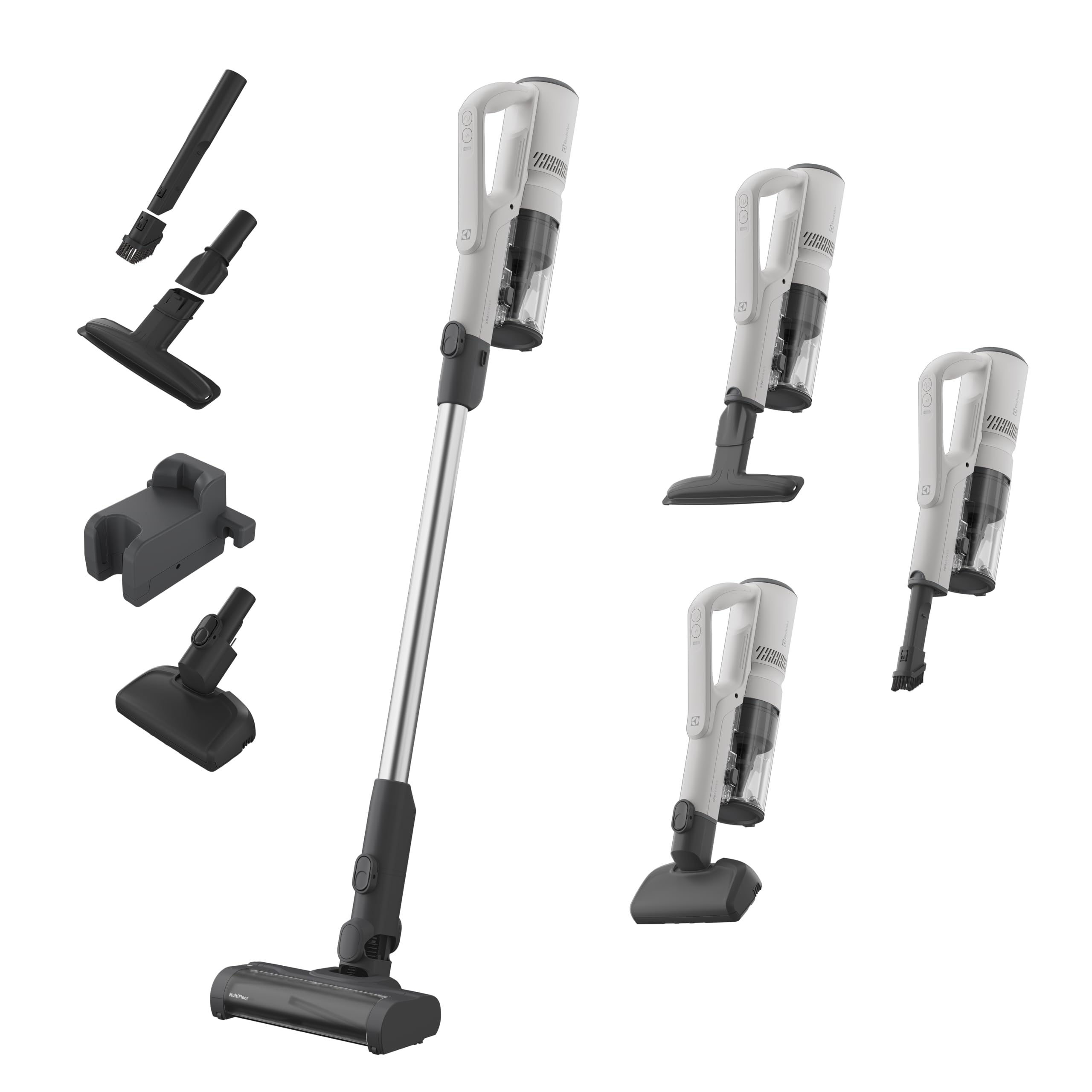 Electrolux Odkurzacz bezprzewodowy 500, do 50 minut autonomii, multifloor z diodą LED, 99% wychwytywania kurzu, lekki 1,25 kg w dłoni, akumulator litowy 18 V, EP51AH18SW