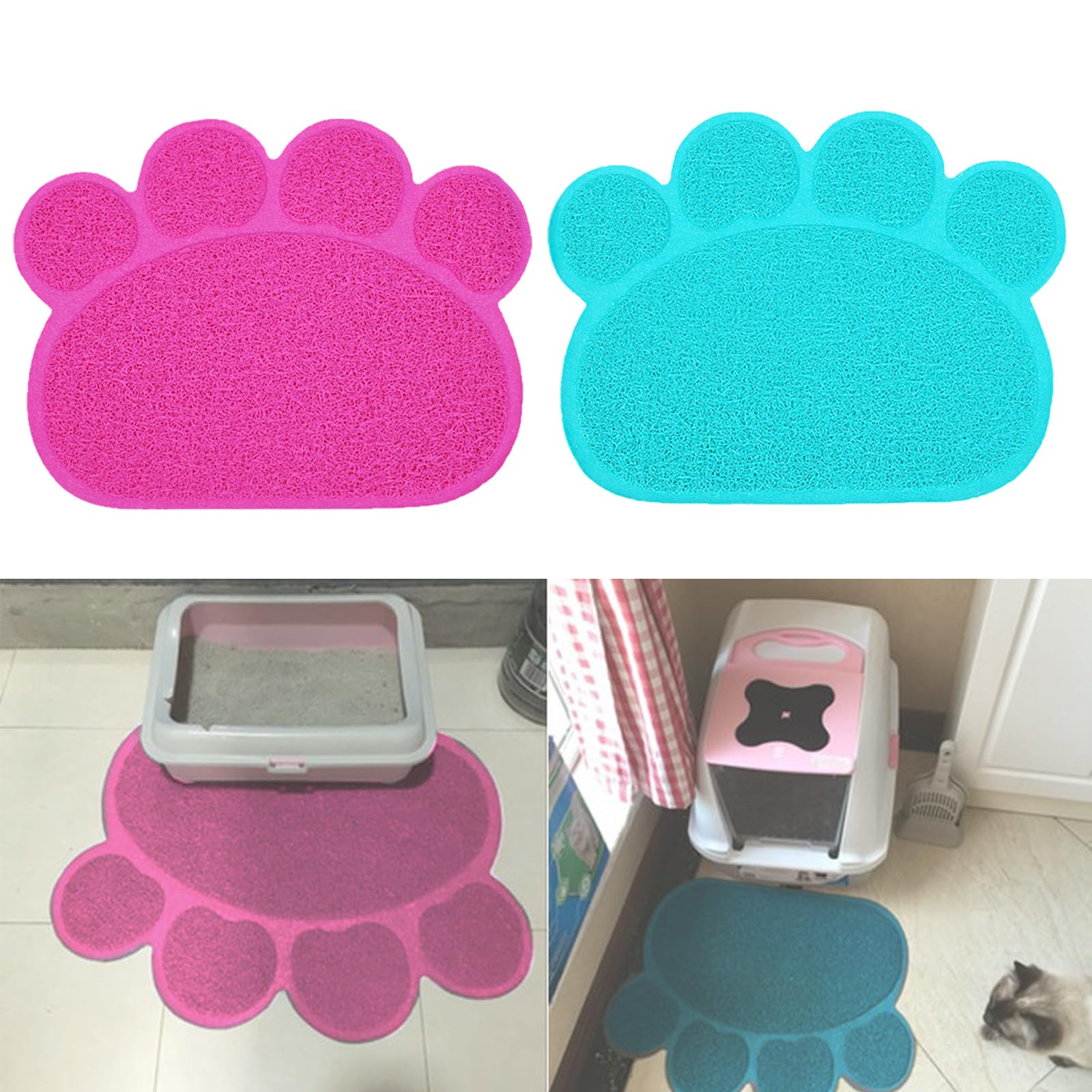 Kyaoayo Cat Litter Mat, Cat Litter Collection Mat, Cat Litter Tray Mat, Cat Litter Tray, High-Quality PVC Material - Image 2