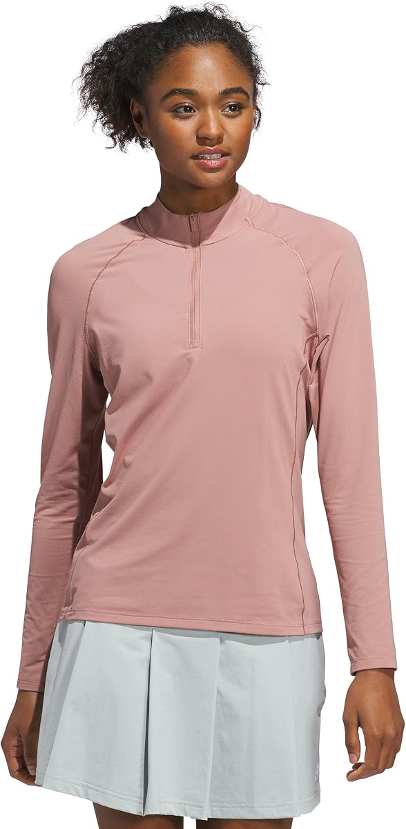 adidas Women's Ultimate365 Solid Quarter-zip Mock Long Sleeve Top