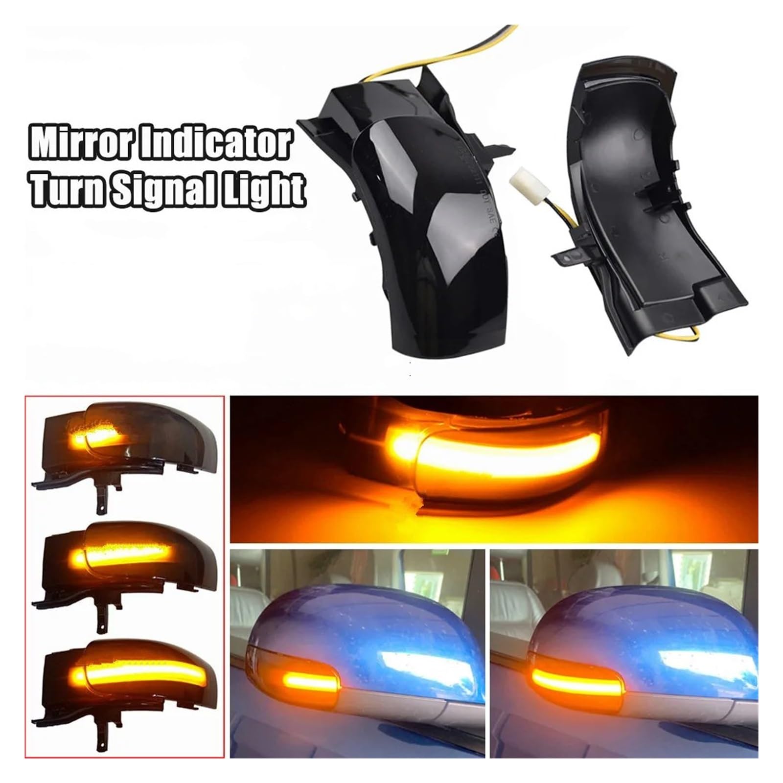Indicatore Direzione LED VW Touran 2003-2010 - Freccia Specchio Laterale Dinamica Gialla - Foto 2